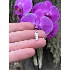 Sterling Silver Oxidized Semicolon Charm